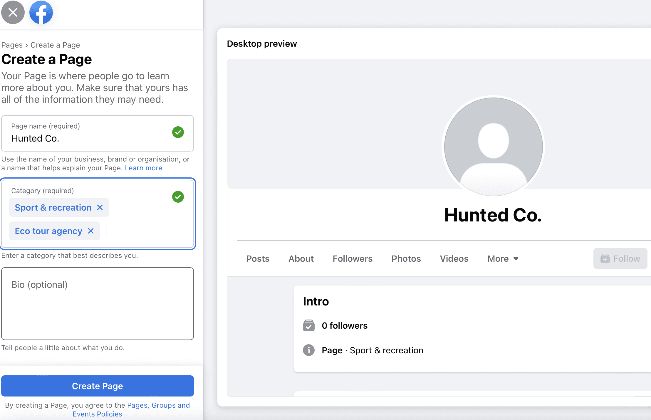 facebook business page setup